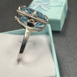 Blue Topaz Sterling Silver Ring